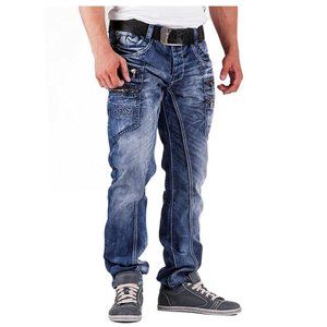 Men's C1083 Fashion Dk. Blue Denim Pants
